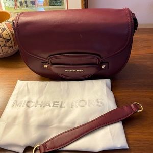 Michael Kors Burgundy Crossbody Satchel